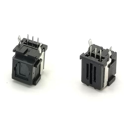 Toslink Connector Receiving + Transmitting Socket Optical Fiber Right Angle Panel Mount with self Tapping Hole（Receive + Transmit