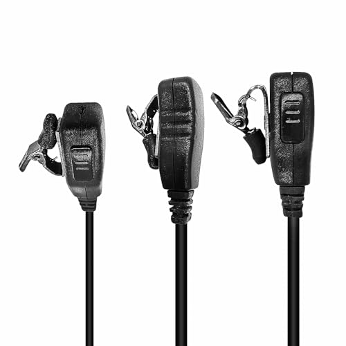 2pack K1 Earbud Headset with PTT Mic, in Ear Earpiece for Baofeng UV-5R UV-82 UV-82HP BF-888S BF-F8HP AR-152 Arcshell Retevis RT17 RT18 RT19 RT21 RT22 RT27 RT68 RB26 H-777 Kenwood 2-Pin Radios