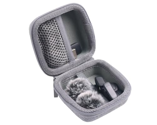 Hard Protective Travel Case Compatible with Wireless Microphones, Boya Wireless Lavalier, Aikela, Leettus, Ejcc, Caiord, Pqrqp, Maybesta, Nptcl, Bulatry, Judkiom, Maxtop Mics,Gray(CASE ONLY) - color: Gray