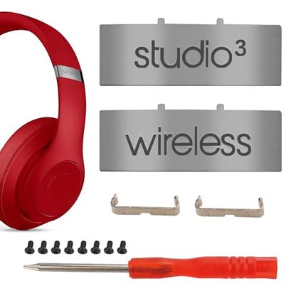 Studio 3 Hinge Headband Connector Replacement Metal Repair Parts Compatible with Beats Studio 3.0 Wireless Over-Ear Headphones Headband Metal Folding Hinger Clip Cover Pin Repair Kit (Titanium Gray) - color: Titanium Gray