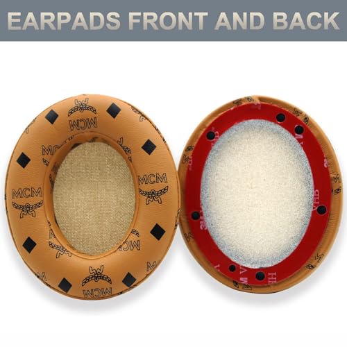 Replacement Ear Pads Protein PU Leather Ear Cushion Compatible with Beats by Dr.Dre Studio 2.0 Studio 3 B0500 B0501 Wired Wireless Over-Ear Headphones (Floral Brown) - color: Floral Brown