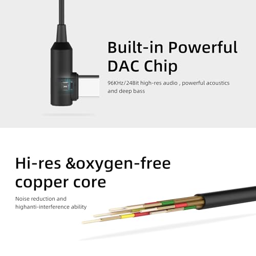 SoundMAGIC E11D USB-C in-Ear Stereo Headphones with 10mm Drivers, Metal Housing, L-Shaped Plug, in-Line Controller, HiFi Sound,Black