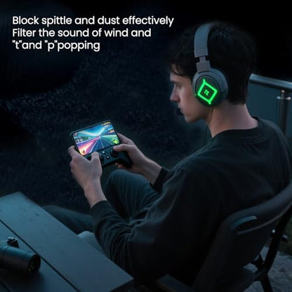 Replacement Microphone Compatible with Logitech G735 Gaming Headset-Flexible Boom Mic with Noise-Canceling Foam