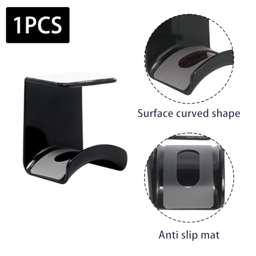 Black Headphone Stand Hanger,Hanging Headset Holder Hook Under Desk - color: Black, size: Under Desk