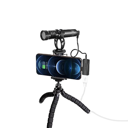 Nicama 3.5mm Camera Shotgun Microphone with Windscreen Muff for Canon EOS, Nikon DSLR Cameras Sony Camcorders （NOT for Canon T5,T6 and T7