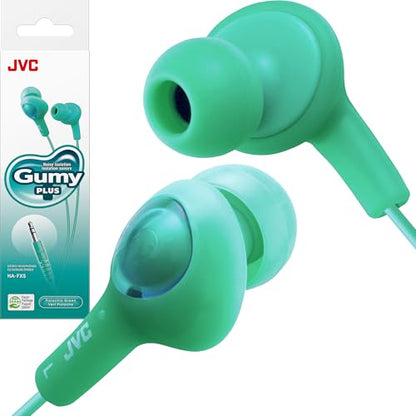 JVC HAFX5G Gumy Plus Inner Ear Headphones (Green) - color: Kiwi Green, size: One Size