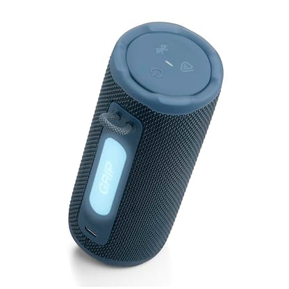 JBL Grip Portable Bluetooth Speaker, Waterproof, Ambient Light - Blue | Up to 14 Hr Playtime, AI Sound Boost, IP68 Waterproof And Dustproof, Drop-Proof, App Control, Ideal For Outdoor And Travel - color: Blue