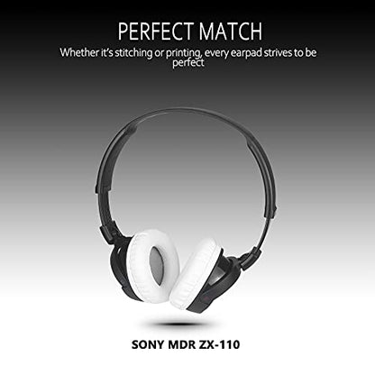 Universal Replacement 75mm Earpads for Sony, ATHAKG, HifiMan, Philips, Fostex, JVC, Pioneer On-Ear Headphones (List Inside) Headphone Earpads Cover White & Grey - color: White & Gray