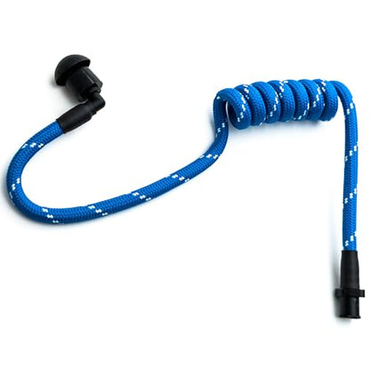 Fabric-Coated Acoustic Tube Ear Piece - Tubeez Walkie Talkie Earpiece with Black Ear Plugs - Moisture-Blocking Threaded Tube Fits with Any Motorola Radio Earpiece, Ranger Blue - color: Ranger Blue