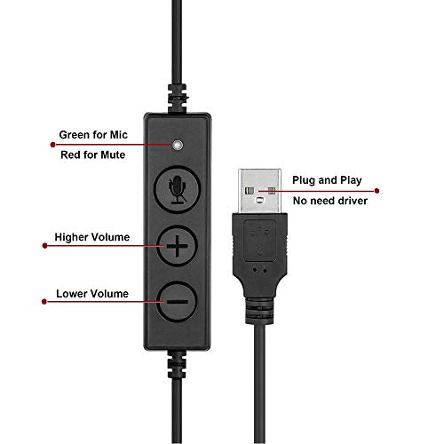 Corded Noise Cancelling Monaural Headset with USB Headset Adapter as Office PC Headset for Computer/PC/Laptop Use Only - size: Monaural