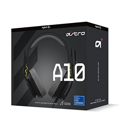 Astro A10 Gaming Headset Gen 2 Wired Headset, Over-Ear Gaming Headphones, Lightweight & Damage Resistant, Flip-to-Mute Microphone, 32 mm Drivers, Compatible with PS5, PS4, Nintendo Switch, PC - Black - color: Black