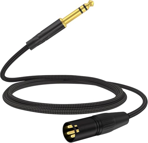 HOSONGIN XLR Male to 1/4 TRS Male Balanced Cable, 3 Feet - size: 3.3 Feet