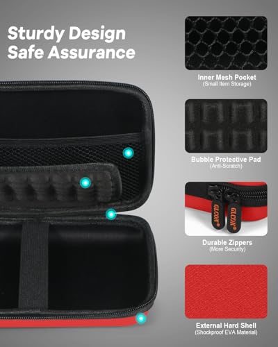 Shockproof Hard Shell Carrying Case for Portable External Hard Drive - color: Pure-Red