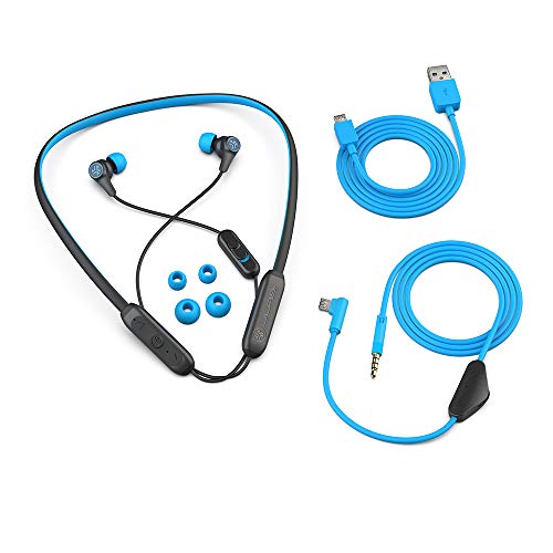 JLab Play Gaming Wireless Earbuds, 11+ Hour Bluetooth 5 Playtime 60ms Super-Low Latency for Mobile Gameplay, Built-in Microphone, AUX Gaming Cord Compatible with Gaming Consoles (Renewed)