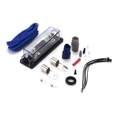 ORION Cobalt COKIT0 0-Gauge CCA Amp Wiring Kit, 100% American Wire Gauge (AWG) Standard, High Current Amplifier Install Kit with Fuse Holder, RCA Cable & Speaker Wire for Car Audio Systems - size: 0-Gauge