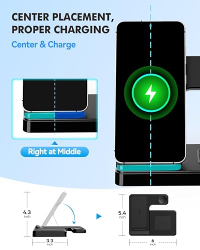 3-in-1 Charging Station for Samsung, Foldable Wireless Charger Stand | Android Phone and Watch Charger for Samsung S26/S25/S24/S23/S22/S21, Note 20/10, Z Fold 6/5, Galaxy Buds and Watch-Black - color: Black 9