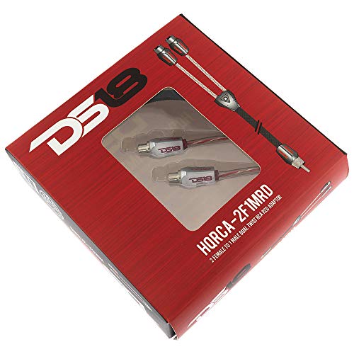 DS18 HQRCA-2F1MRD Red RCA Y Adapter or Splitter Connectors Extension Cord 1-Male RCA to 2-Female RCA to Connect a subwoofer or Amplifier to a TV, CD Player, DVD Player - style: RCA - 2 x Female to 1 x Male (Red)