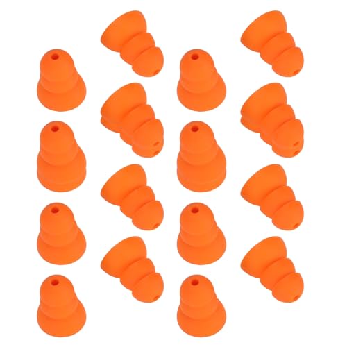 Fabater Silicone Eartips, Triple Flange Earbud Tips, Noise Cancelling Eartips with 8 Pairs Soft Silicone 3 Layer Ergonomic Replacement for 2mm to 3.5mm Inner Diameter Earphones