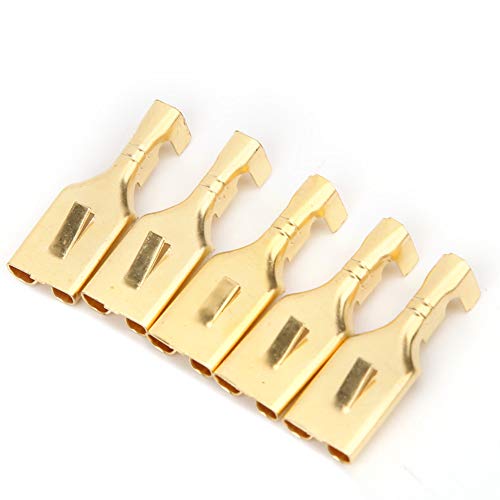 100 PCs 7.8mm Quick Splice Wire Spade Connectors Kit Brass Quick Connectors Wire Terminals Connectors Wire Crimps for Electrical Wiring Car Audio Speaker