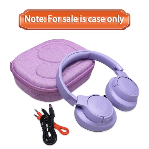 Case for JBL Tune 770NC/510BT/720BT/520BT/670NC/520C Headphones Purple | Hard Carrying Travel Case for JBL Live 770NC/670NC/680NC/780NC Headphones - color: Purple