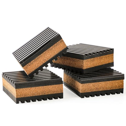 Sound Insulation Pads and Vibration Damping Pads, Pads to Reduce Vibration and jolts, with a Diameter of 1.77in. (Each Pack Contains 4 Pieces) (Square) - size: square