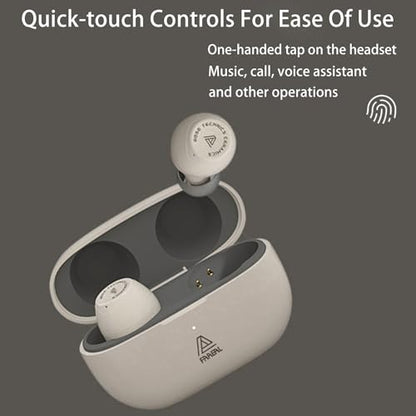 FAAEAL Bluetooth 5.3 Wireless Earbuds with Wireless Charging Case,Waterproof Stereo Headphones in Ear Built in Mic Headset Premium Sound with Deep Bass for Sport(Grey) - color: Grey