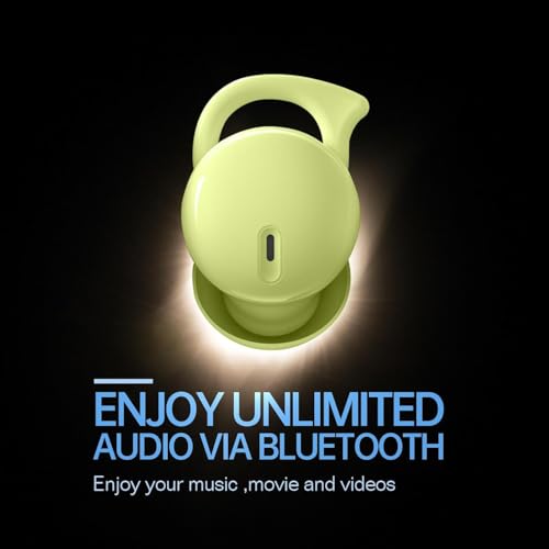 Invisible Sleep Headphones,Sleep Earbuds for Side Sleepers (Green) | Mini Noise Blocking Sleeping Earphones, Bluetooth 5.3 Wireless Earbuds for Sleeping, Working - color: Green