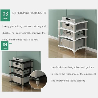 Stereo cabinet,audio rack,av media stand,stereo stand,audio stand,av cabinet,stereo racks and stands,media rack,hifi rack,audio rack cabinet,stereo rack,audio cabinet,audio-video shelving,av rack(1-la - color: 1-layer, size: Black