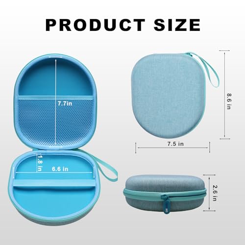 Headphone Case, Large Headphones Case Mint | Compatible with JBL, Soundcore, Sony WH-CH520/WH-CH720N, BERIBES, KVIDIO, TOZO HT3/HT2, Picun Headphone, Big Headphone Case - color: Outer Mint Green+ Inner Light Blue