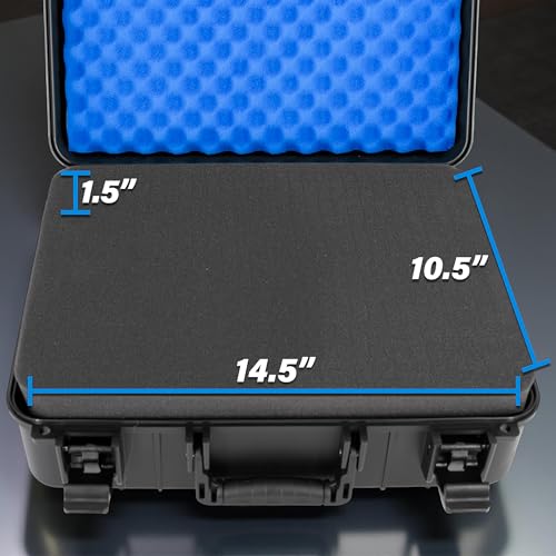 CASEMATIX Wireless Microphone Case for 12 Mics – Customizable Hard Shell Mic Case with Diced Foam – Fits Handheld Wireless Mic Systems – Compatible with Shure, Sennheiser, AKG, Audio Technica