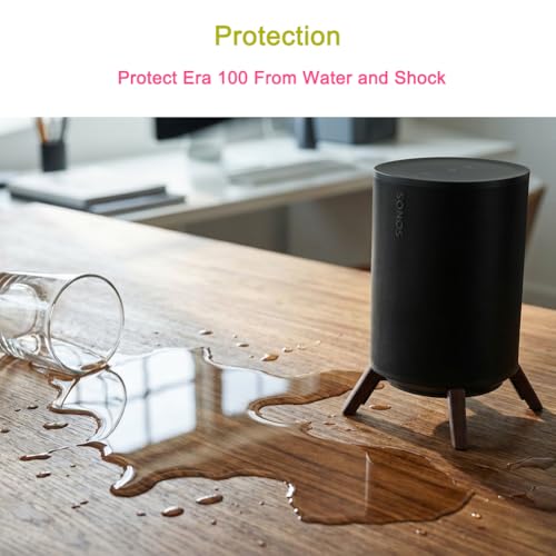 Wooden Desk Stand Wood Tripod Mount Holder for Sonos Era 100 Alexa Speaker | Natural Wooden,Stable Tripod Mount Holder with Metal Frame,Easy Setup Design and Better Sound for Sonos era100 Alexa Speaker