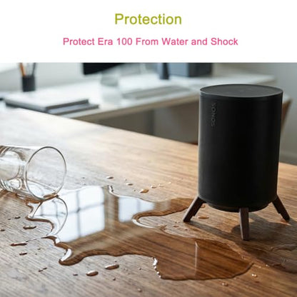 Wooden Desk Stand Wood Tripod Mount Holder for Sonos Era 100 Alexa Speaker | Natural Wooden,Stable Tripod Mount Holder with Metal Frame,Easy Setup Design and Better Sound for Sonos era100 Alexa Speaker