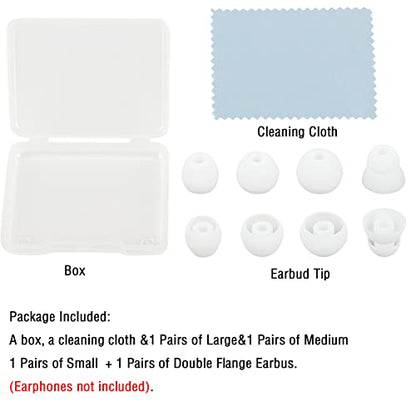 Replacement Silicone Ear Tips Earbuds Buds Set Compatible with Powerbeats Pro Beats Wireless Earphone Headphones,4 Pairs（White） - color: White