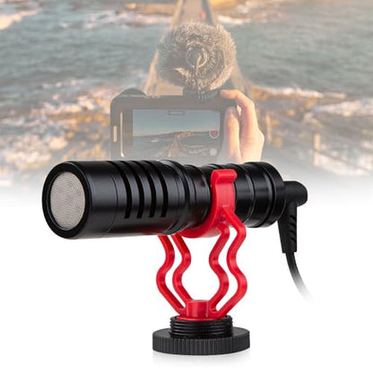 Universal Mic for Camera, Portable Condenser Microphone with Stand