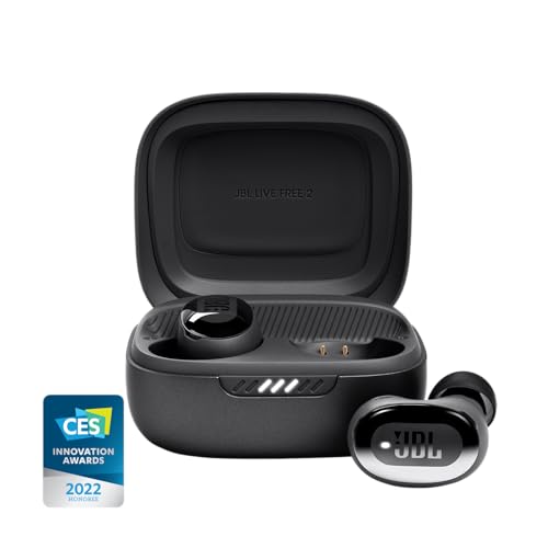 JBL Live Free 2 TWS - Noise Cancelling Earbuds - Black | JBL Signature Sound, True Adaptive Noise Cancelling with Smart Ambient, 35 728 hours of playback with wireless charging - color: Black
