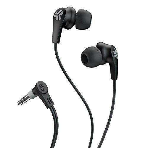 JLab Audio JBuds2 Premium in-Ear Earbuds with Guaranteed Fit | Wired Earbuds | Titanium 10mm Drivers Noise Reducing | Nickle-Plated 3.5mm Audio Jack | Black - color: Black, style: Earbuds