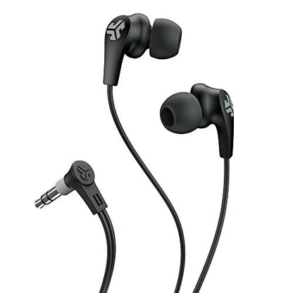 JLab Audio JBuds2 Premium in-Ear Earbuds with Guaranteed Fit | Wired Earbuds | Titanium 10mm Drivers Noise Reducing | Nickle-Plated 3.5mm Audio Jack | Black - color: Black, style: Earbuds