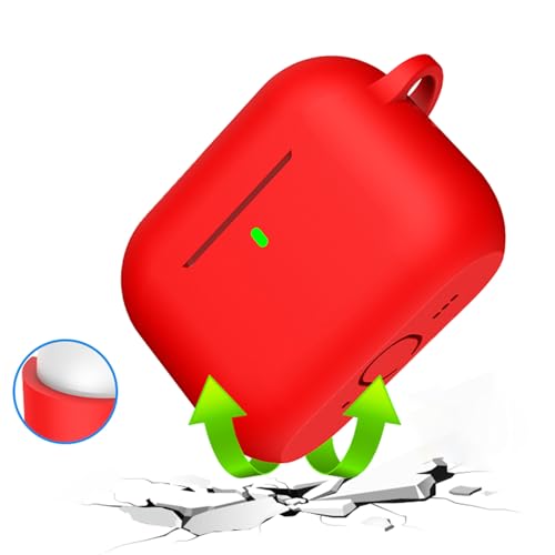 Shockproof Silicone Cover for Wireless Earbuds Case Shell with AntiScratch Protections Nonslip Grip Protector - color: Black