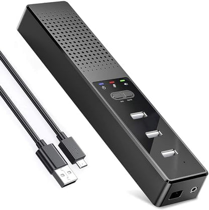 3 in 1 USB Wired Speaker with Microphone,Conference Speakerphone for PC & Laptop,360° Voice Pickup, Plug and Play, Computer Speaker for Zoom, Teams, Skype, Home Office & Online Meetings - style: Vintage