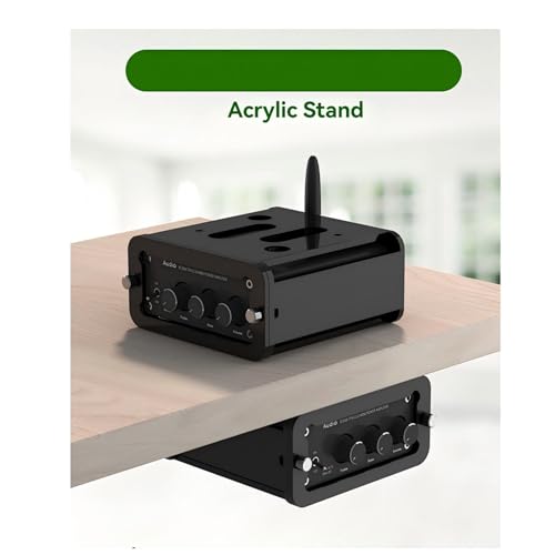 Wall Mount Under Desk Mount for Fosi Audio BT20A Power Amplifier | Acrylic Mounting Case Wall Bracket Table Desktop Stand Organizer Station Holder for BT20A Stereo Receiver