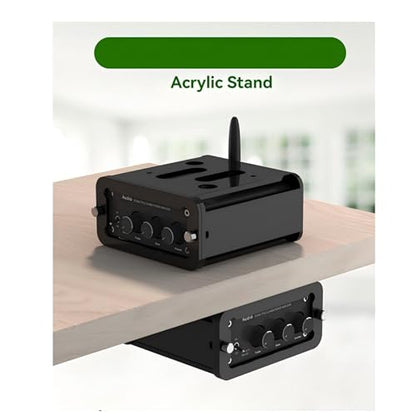 Wall Mount Under Desk Mount for Fosi Audio BT20A Power Amplifier | Acrylic Mounting Case Wall Bracket Table Desktop Stand Organizer Station Holder for BT20A Stereo Receiver