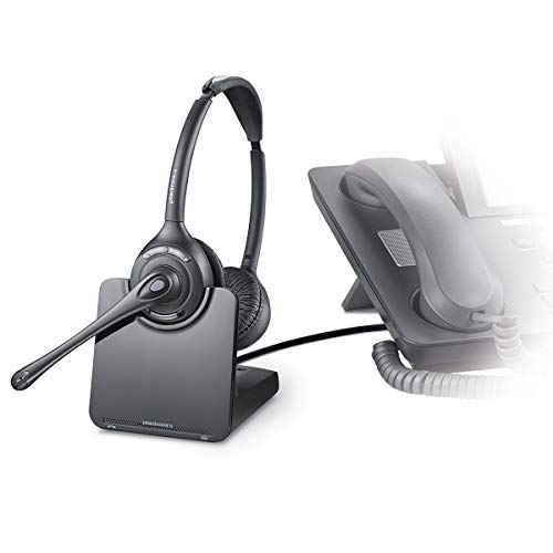 Plantronics PL-CS520 Binaural Wireless Headset System, Black/Silver