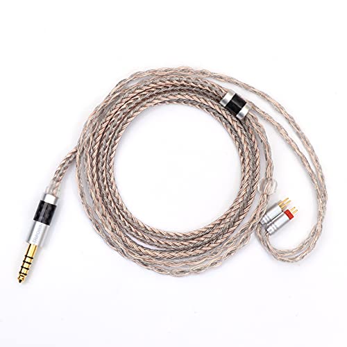 Linsoul Tripowin Jelly 16-Core Hybrid Mixed Conductor IEM Upgrade Cable | 21 Wires Per Core, OCC+Alloy Copper Graphene+OCC Mixed, Braided Wire for Audiophile Musician, 4.4mm, Recessed 2pin - size: 2-Pin 0.78mm, style: 4.4mm