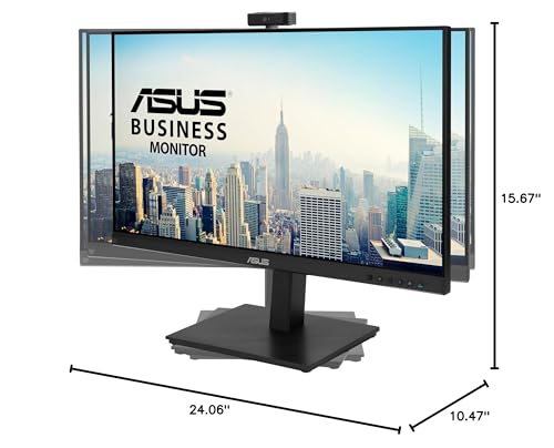 ASUS BE279QSK 27 Inch 1080P FHD Computer Monitor, Webcam, HDMI, DisplayPort - size: 27 Inch, style: Webcam Height Adjustable