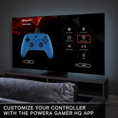 PowerA Symmetric Wired Controller for Xbox Series X|S - Blue, Officially licensed, Inline Thumbstick Layout, Windows 10/11 compatible, Dual Rumble Motors, Impulse Triggers, 3.5 mm Audio Jack - style: Blue Symmetric