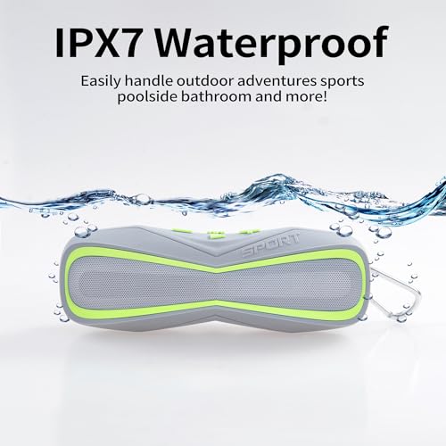 Bluetooth Speaker IPX7 Waterproof, Outdoor Portable Speakers Wireless BT5.3/AUX/TF Card, Extra Long Playtime, Shower Speaker for Home Travel Swimming Pool Party Beach Pool Sports Men Gift