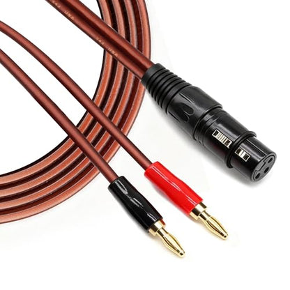 Banana Plug to XLR Speaker Cable Banana Plug to XLR Female Plug Extended Speaker Cable for Power Amplifiers,Speakers,etc(4.92 FT) (1.5M) - size: 1.5M