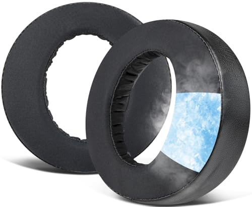 SOULWIT Cooling-Gel Ear Pads Cushions for Sony Platinum Wireless PlayStation PS4 Headset, Replacement Earpads for 2018 Version, Headphone Model CECHYA-0090 (CG Black)