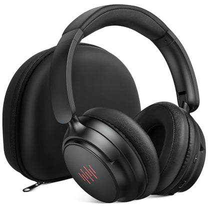 Headphones Wireless Bluetooth 5.4 Active Noise Cancelling Over-Ear Headset | for Students Gaming Online Classes Travel Airplane Hi-Res Sound Foldable for Samsung S26 S25/iPhone 17/iPad for Google Black