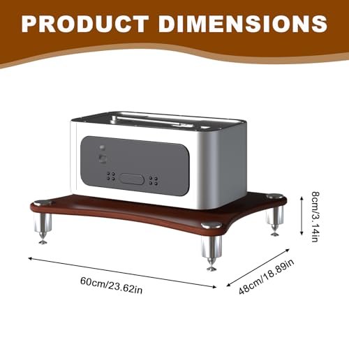 1-Tier AV Media Stand with Speaker Spikes, Stereo Racks and Stand | Audio Equipment Cabinet Entertainment Device Open Air Storage, Dark Wood - size: 1-Tier